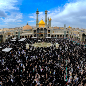 لحظه سال تحویل در حرم مطهر حضرت فاطمه معصومه سلام الله علیها