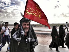 سوگواره چهارم-عکس 5-الهه بنازاده-پیاده روی اربعین از نجف تا کربلا