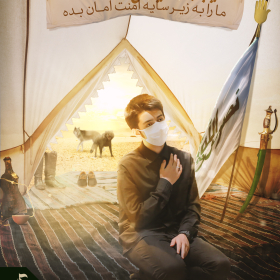 دهمین سوگواره عاشورایی پوستر هیأت-رامین صالحی -بخش اصلی پوستر اعلان هیأت-پوستر اعلان محرم و صفر