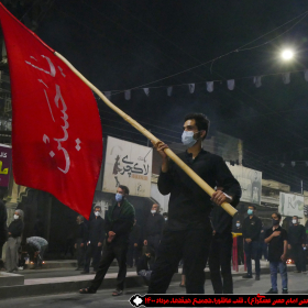 دهمین سوگواره عاشورایی عکس هیأت-محمد موثق پور-مجالس احیای امراهل‌البیت علیهم‌السلام مجموعه عکس-دوربین دیجیتال-همه اعضای یک پیکر همه سرباز یک سنگر (رعایت مسائل بهداشتی در هیأت)