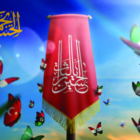 نهمین سوگواره عاشورایی پوستر هیأت-ایمان مانده گاری-بخش اصلی-تبلیغ در فضای شهری