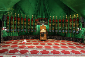  سومین سوگواره عاشورایی پوستر هیأت-علی اصغر دشمیر-بخش جنبی-فضاسازی هیأت (دکور