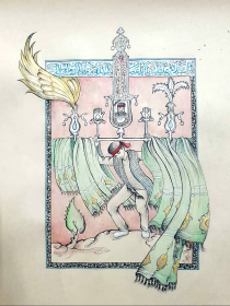 سومین فراخوان تصویرسازی هیأت-مریم قاسمی-دسته عزای نوجوان
