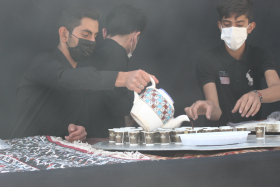 یازدهمین سوگواره عاشورایی عکس هیأت-مجتبی حجتی مزرعه آخوند-بخش ویژه-پیاده‌روی اربعین حسینی(مجموعه عکس)